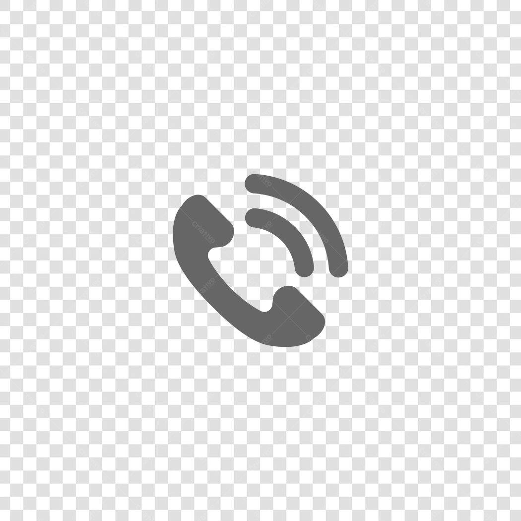 Ícone Telefone Chamando Cinza Flat Design PNG Fundo Transparente