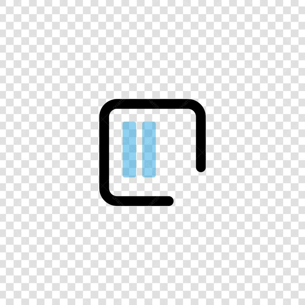 Ícone Pausar Reprodução Vídeo Áudio Flat PNG Fundo Transparente