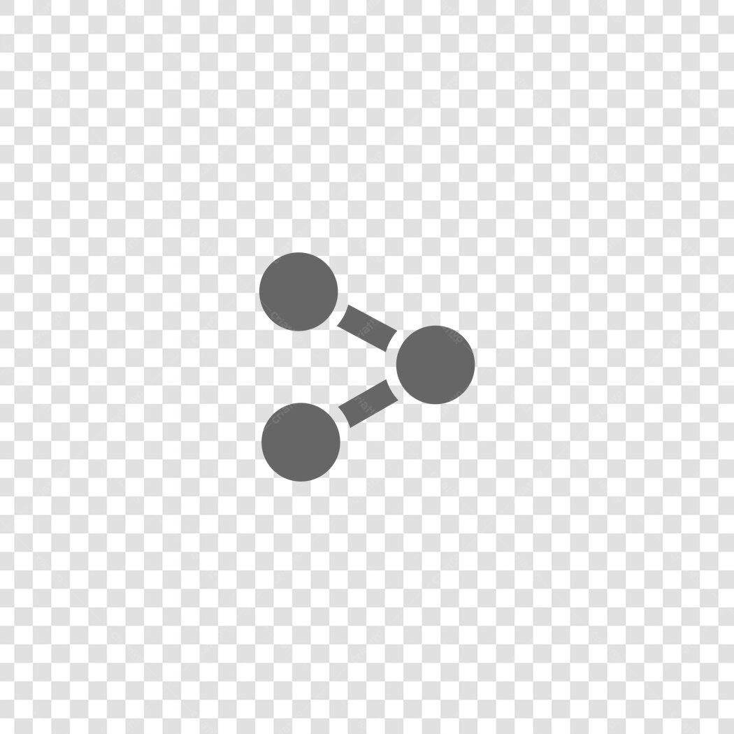 Ícone Compartilhar Flat Design Cinza PNG Fundo Transparente