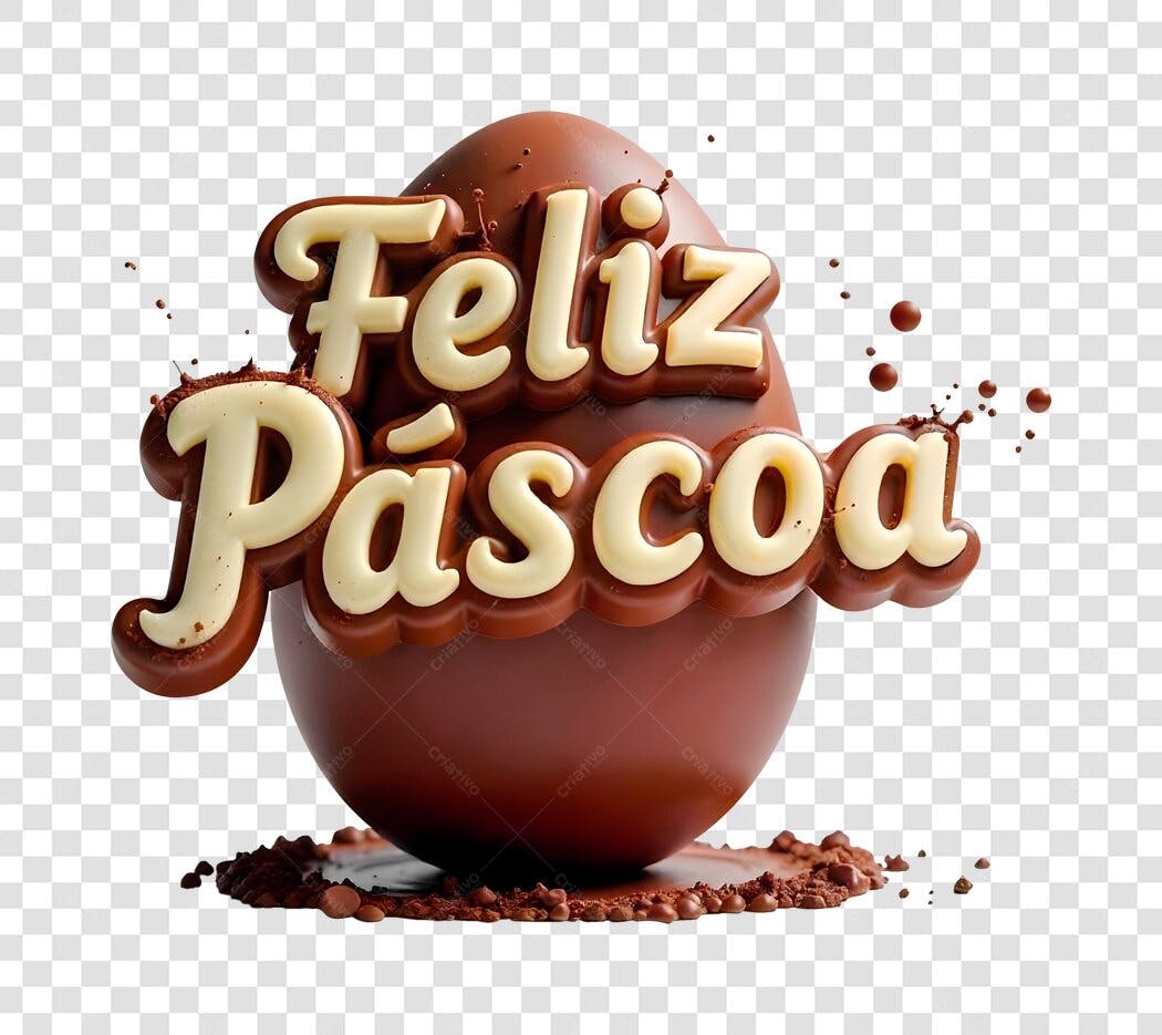 Elemento 3D Ovo de Páscoa Feliz Páscoa Abril PNG Fundo Transparente