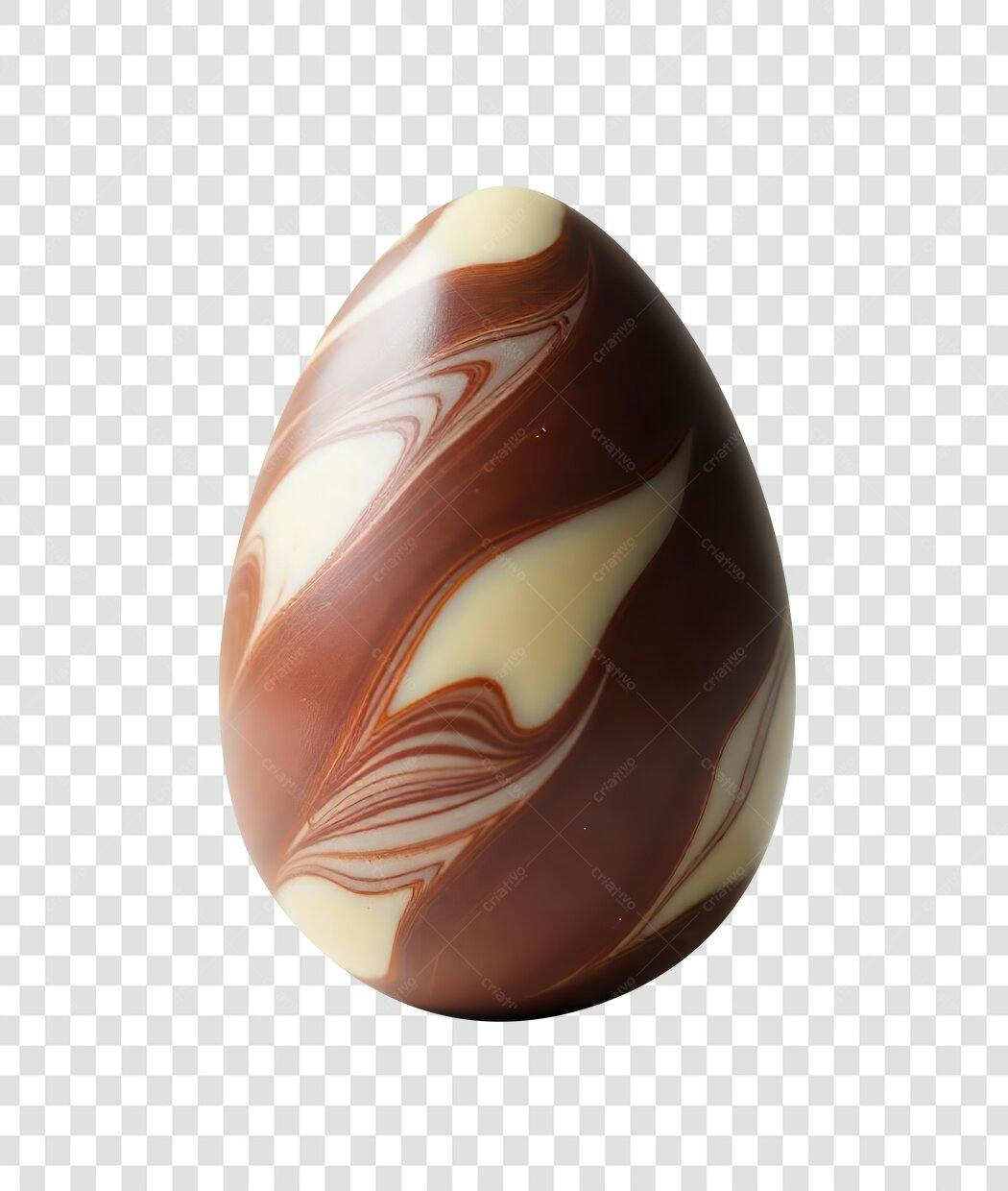 Foto Recortada Ovo de Páscoa Chocolate Mesclado PNG Fundo Transparente