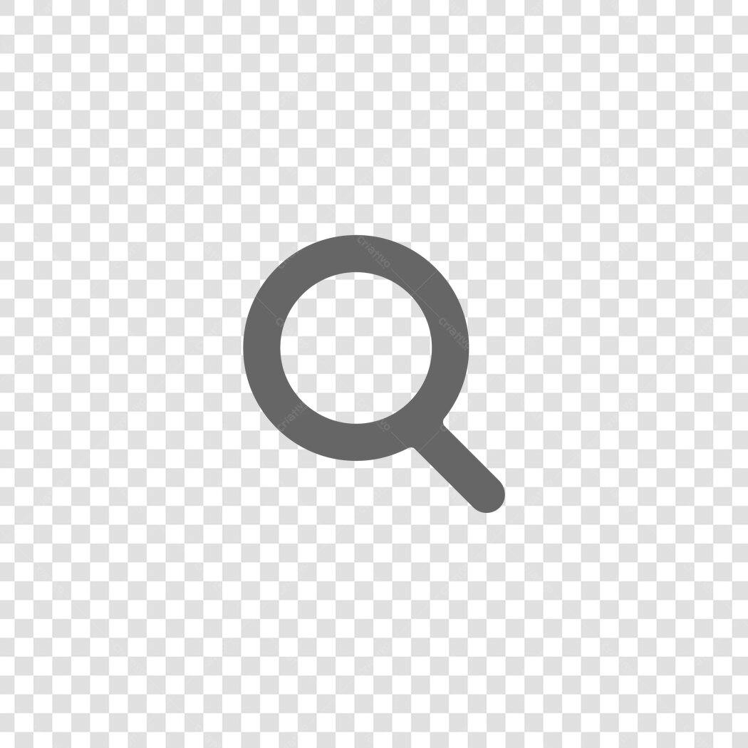 Ícone Lupa Busca Cinza Flat Design PNG Fundo Transparente