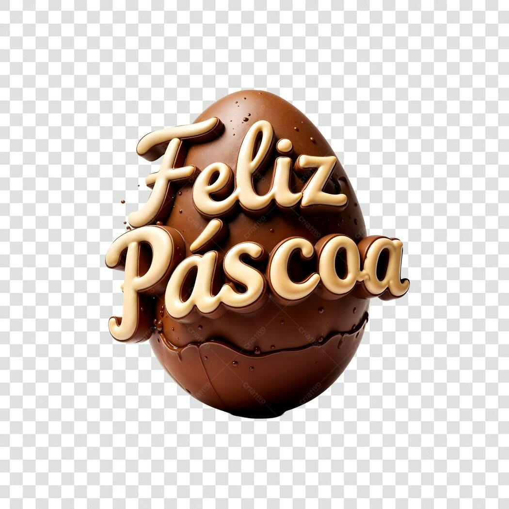 Elemento 3D Ovo de Páscoa Feliz Páscoa Abril PNG Fundo Transparente