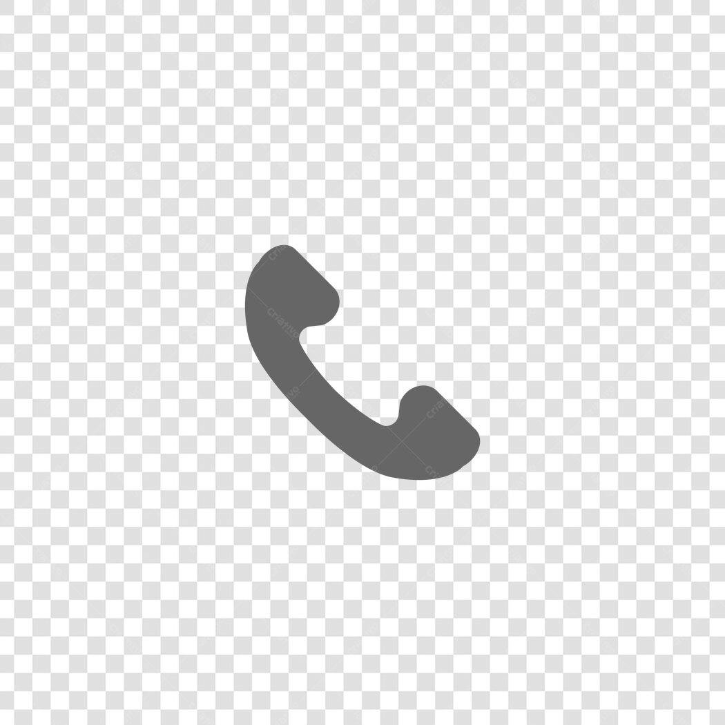 Ícone Telefone Cinza Flat Design PNG Fundo Transparente