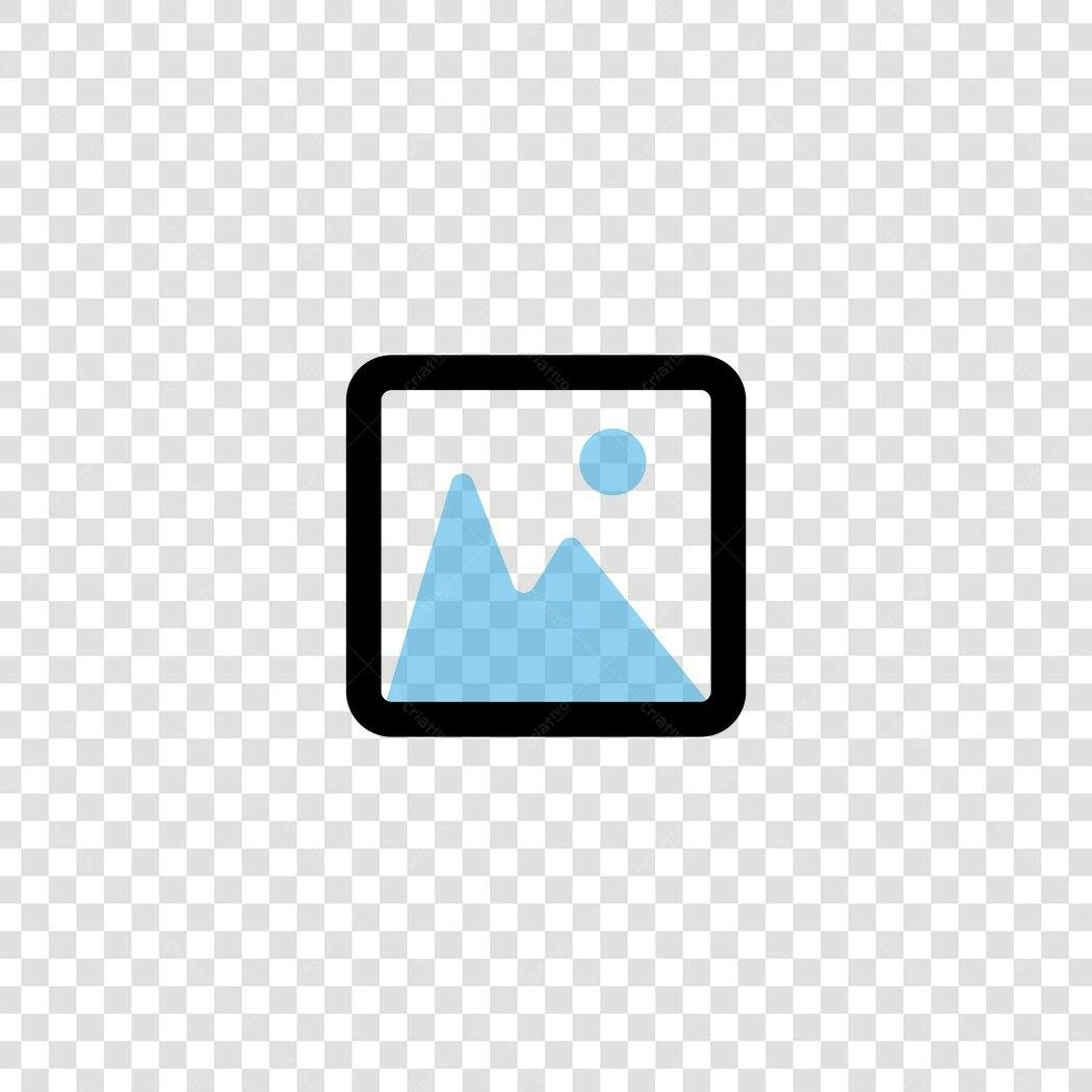 Ícone Imagem Montanhas Sol Flat Design PNG Fundo Transparente