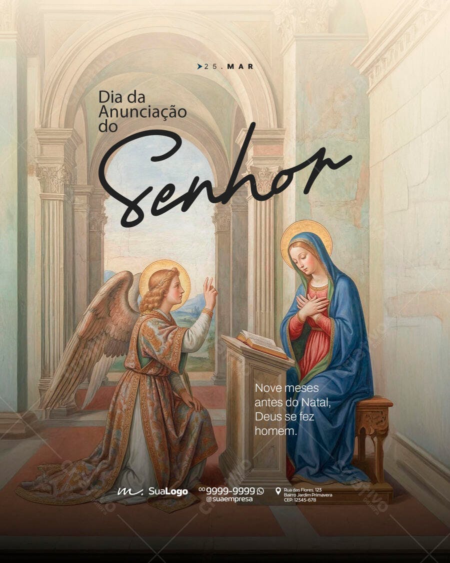 Post Dia da Anunciação do Senhor 25 Março PSD Editável