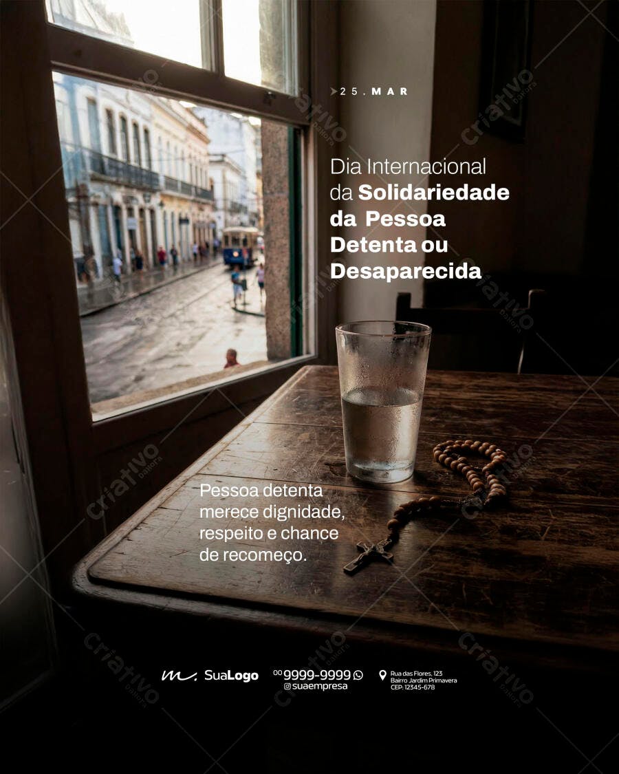 Post Dia Internacional da Solidariedade 25 de Março PSD Editável