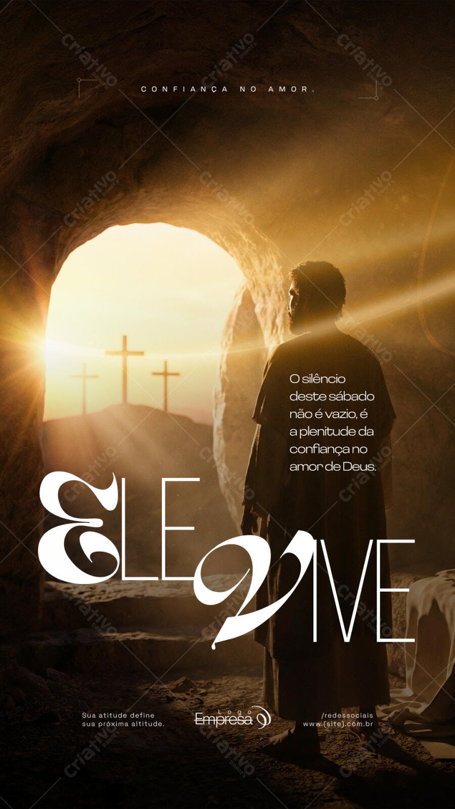 Story Páscoa Ressurreição Cristã PSD Editável
