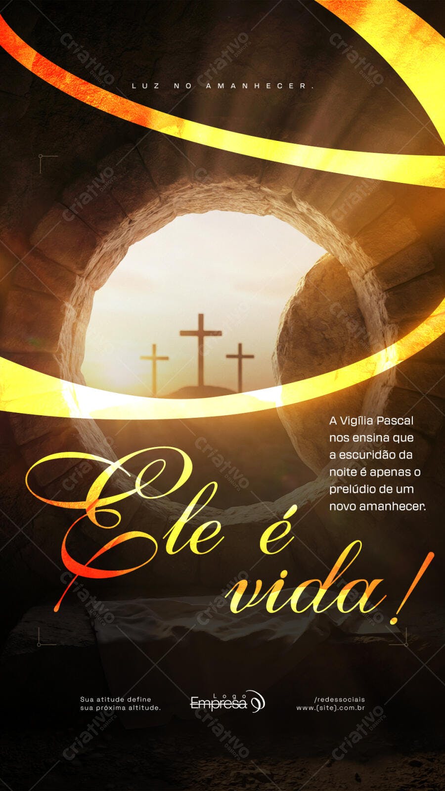 Story Páscoa Ressurreição Jesus Cristo PSD Editável