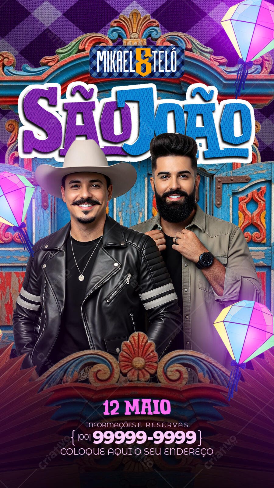 Flyer São João Festa Junina Arraial PSD Editável