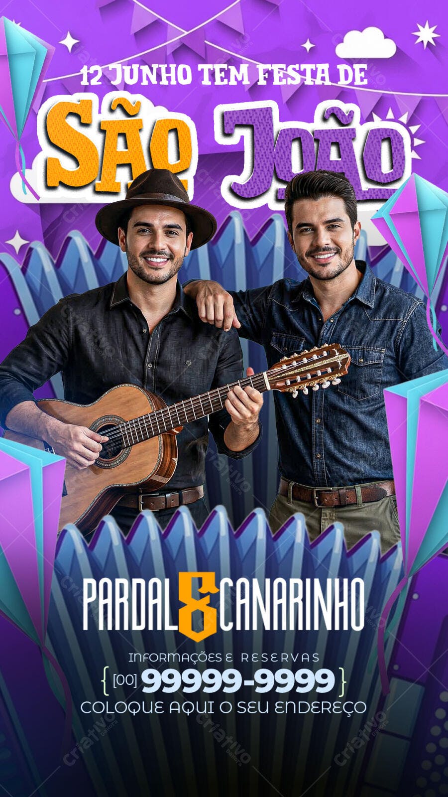 Flyer Festa de São João 12 de Junho PSD Editável