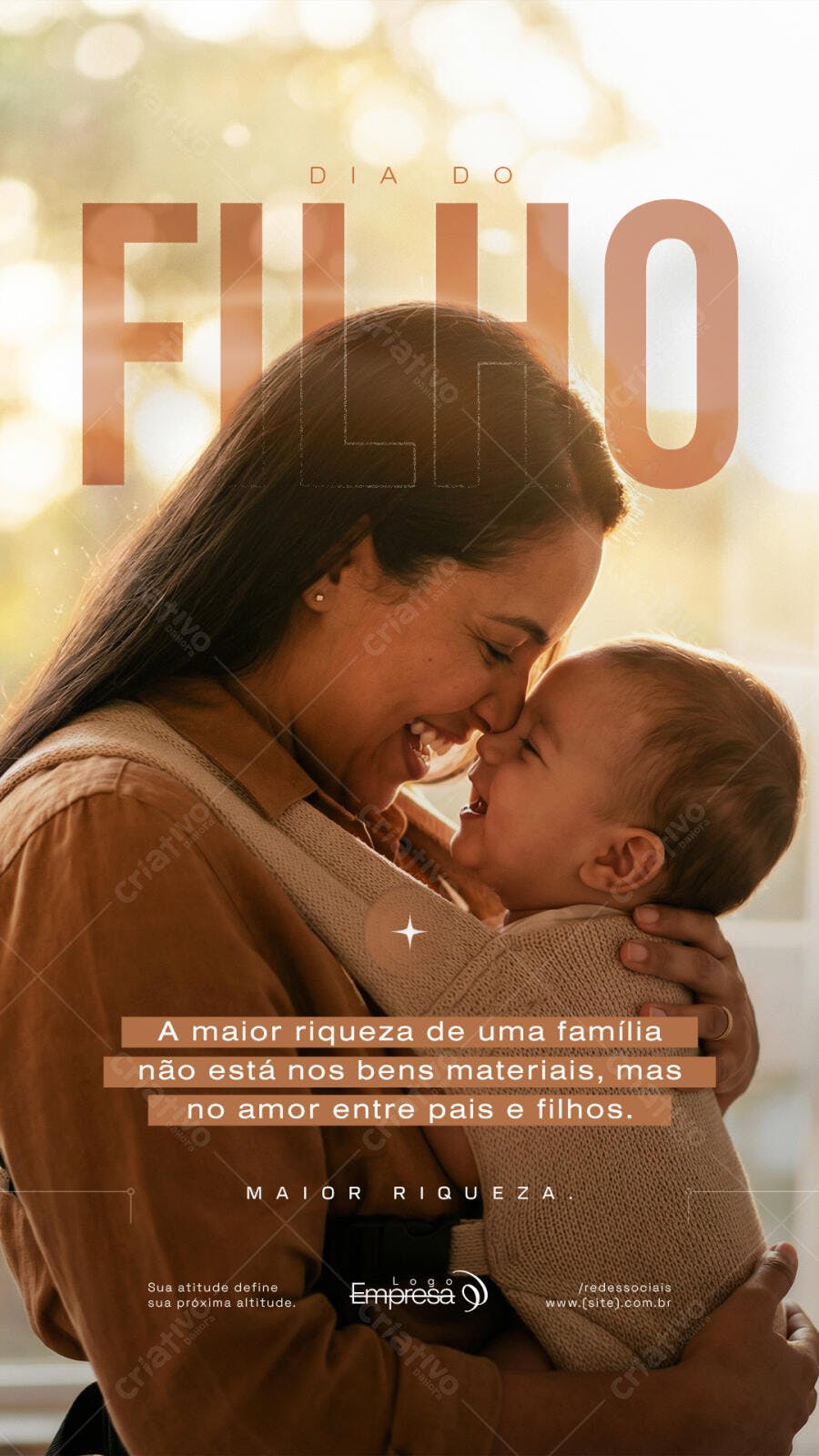 Story Dia do Filho Amor Família PSD Editável