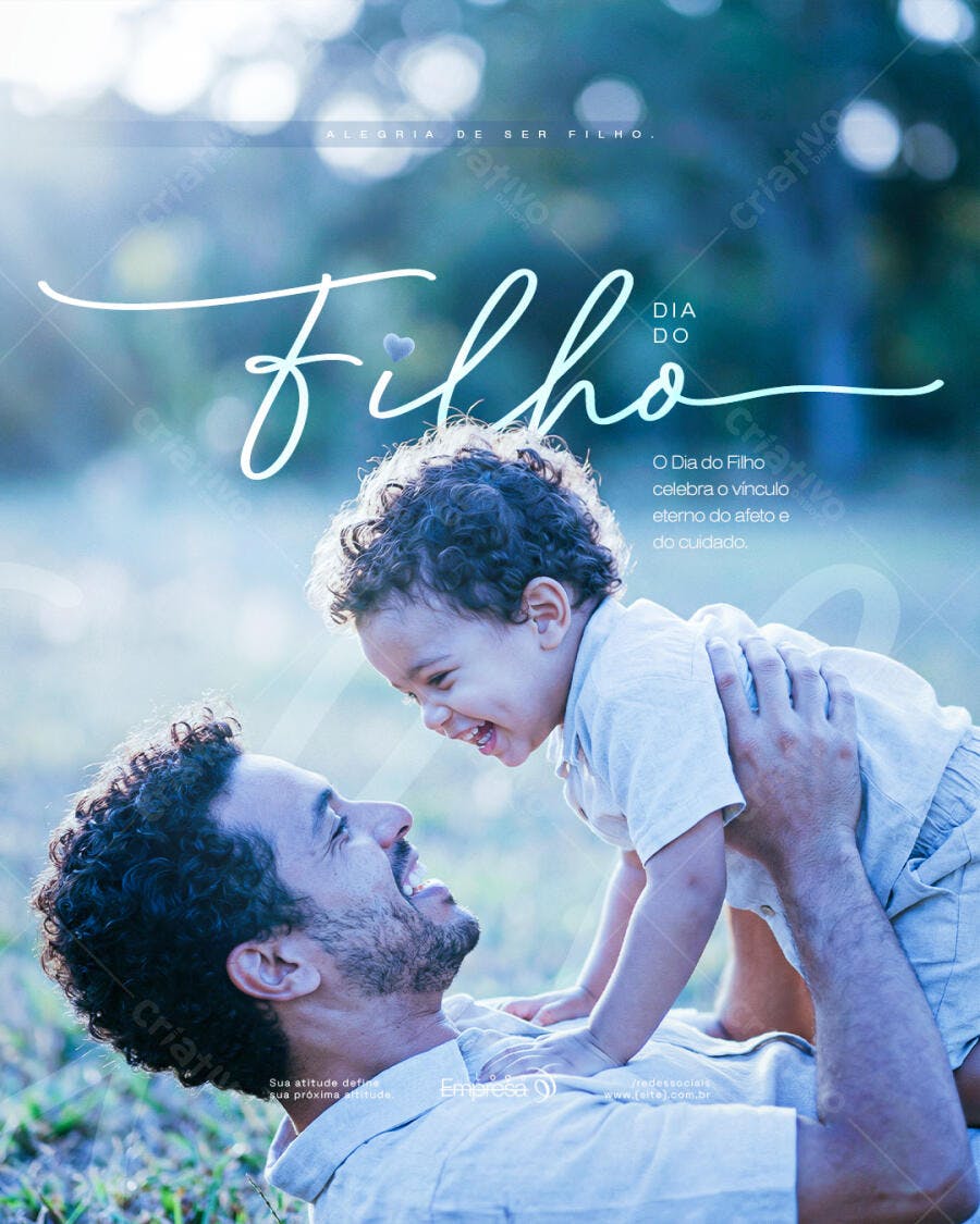Post Instagram Dia do Filho PSD Editável