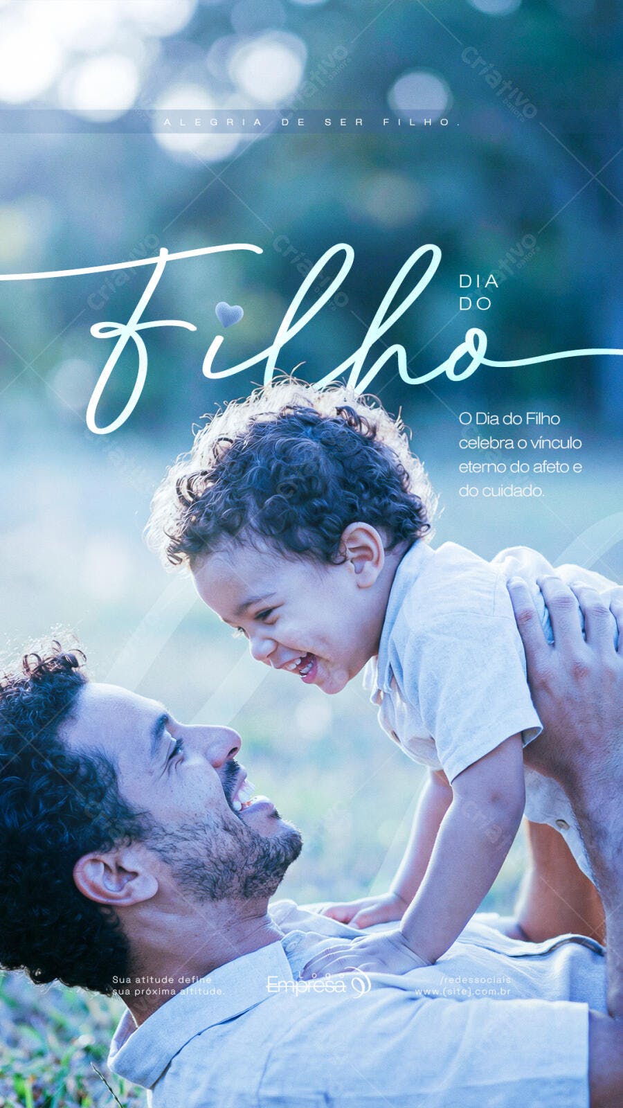 Story Dia do Filho Amor Família PSD Editável