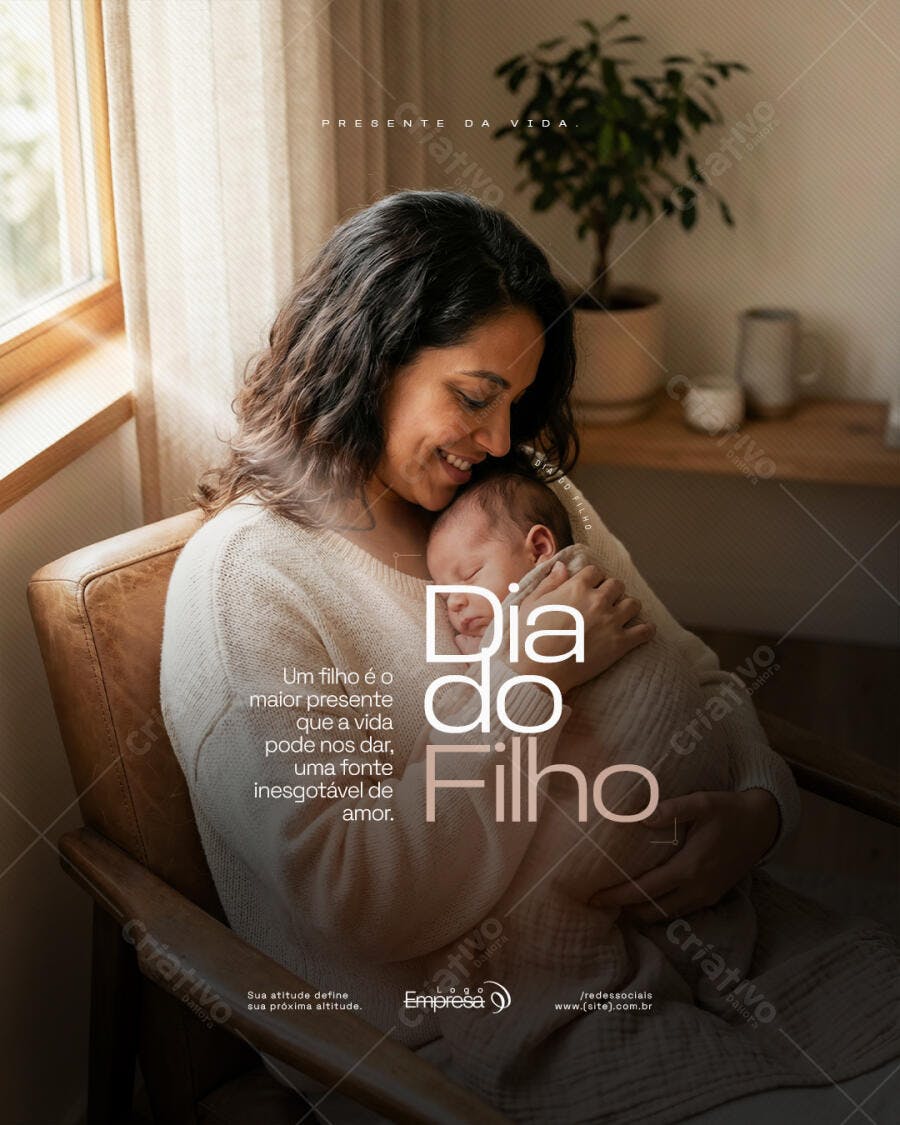 Post Dia do Filho Família Amor PSD Editável