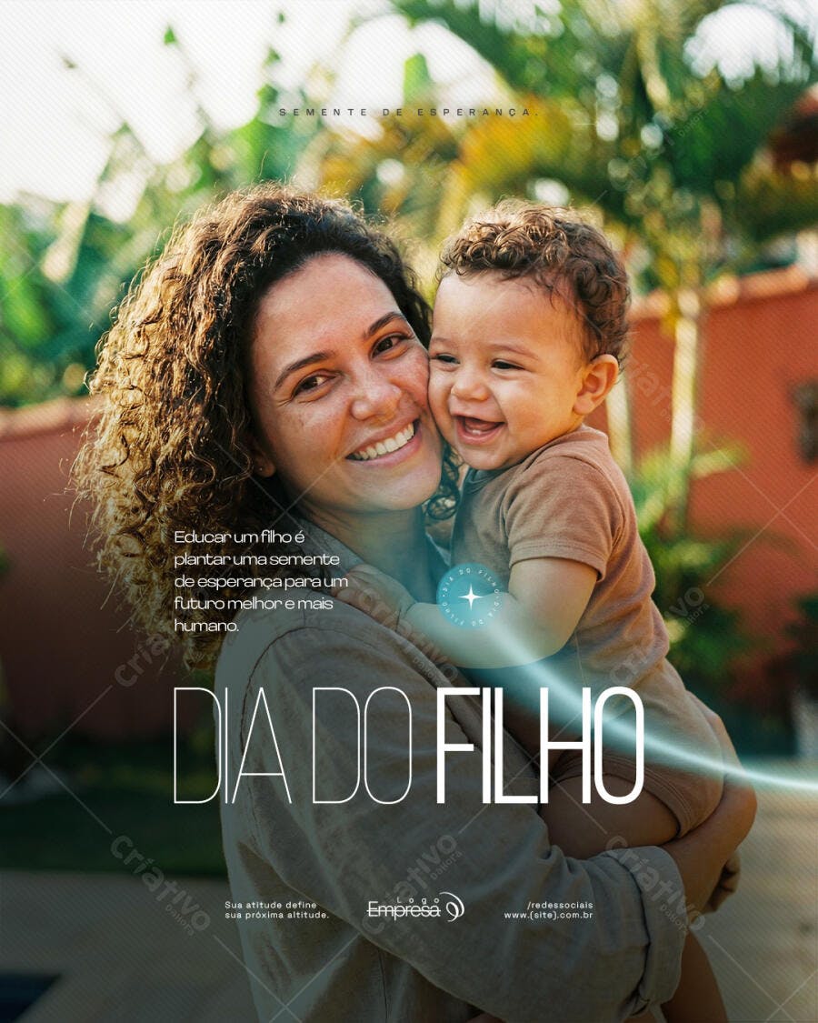 Post Instagram Dia do Filho Família PSD Editável