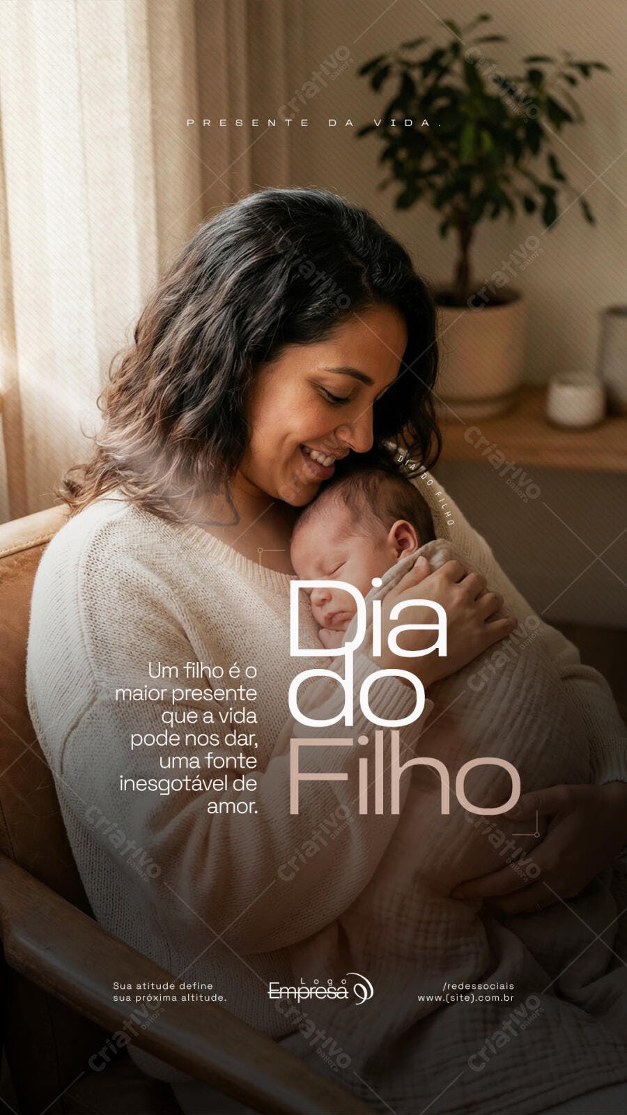 Post Instagram Dia do Filho Mês de Abril PSD Editável
