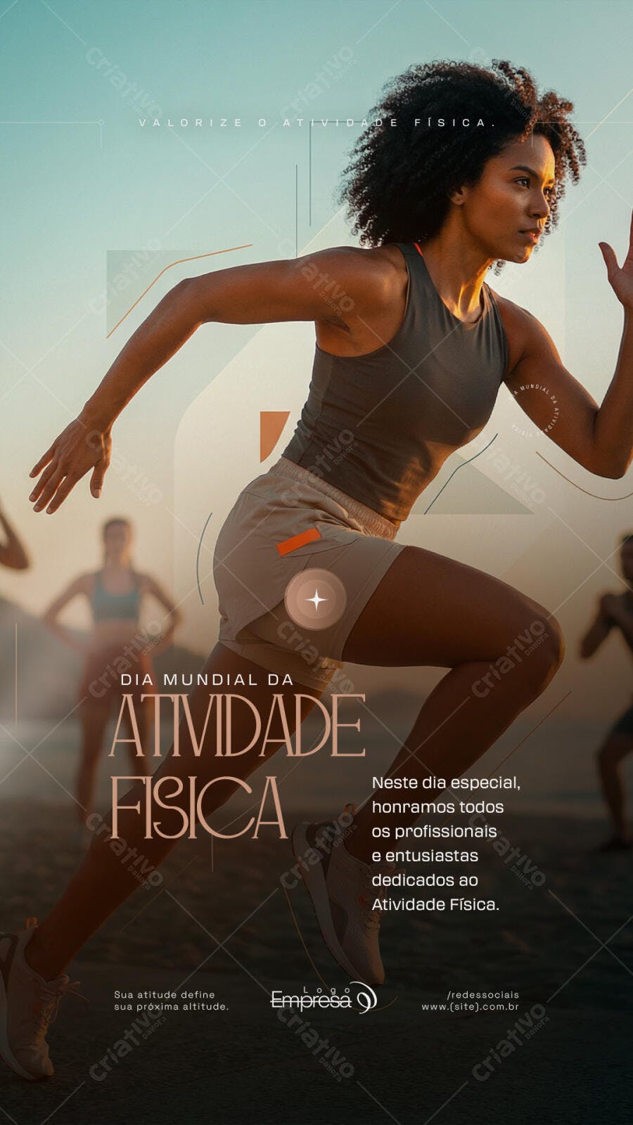 Story Instagram Dia Mundial Atividade Física Academia PSD Editável