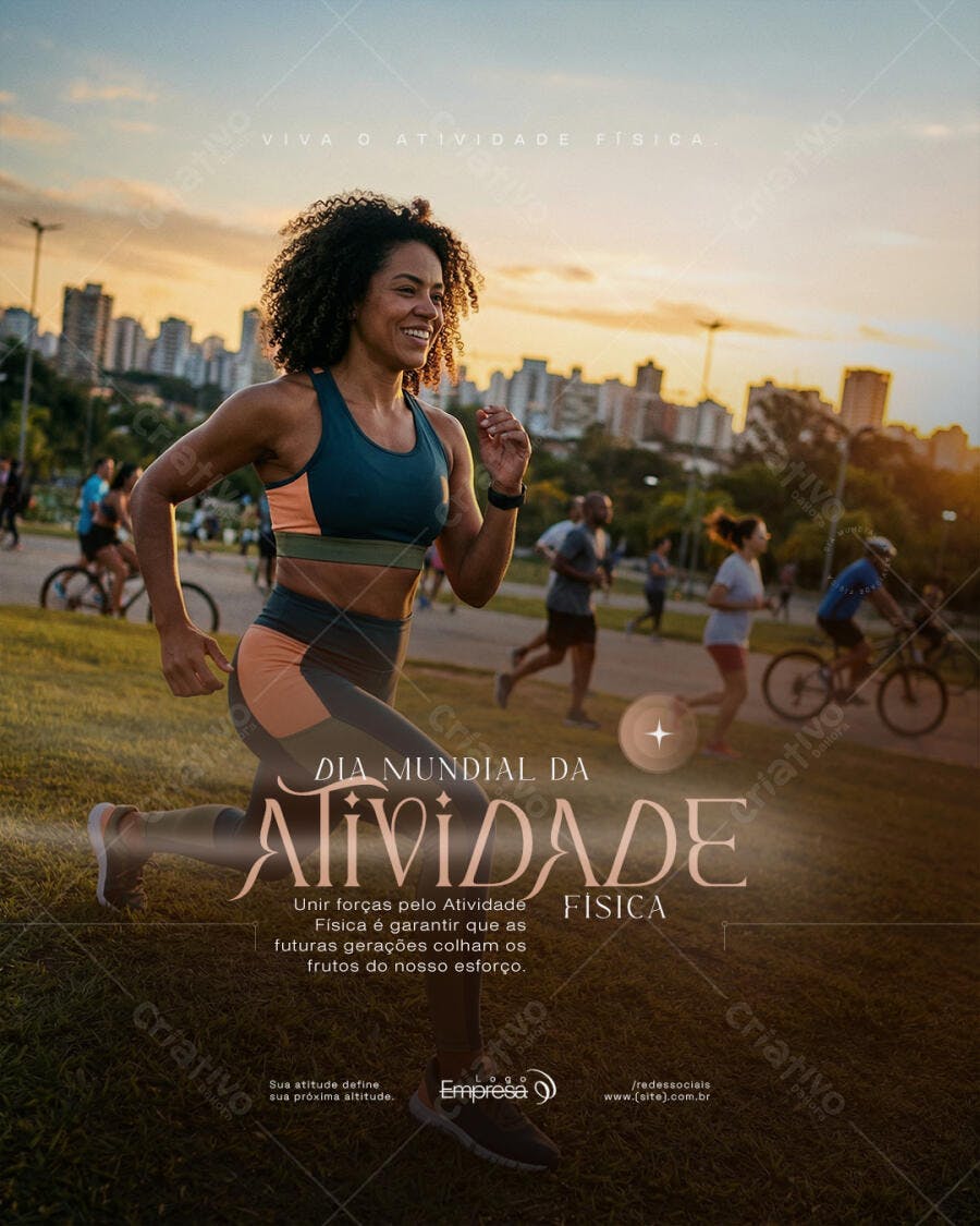 Post Instagram Dia Mundial Atividade Física PSD Editável