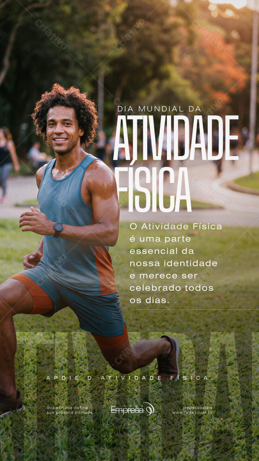 Story Dia Mundial Atividade Física Academia PSD Editável