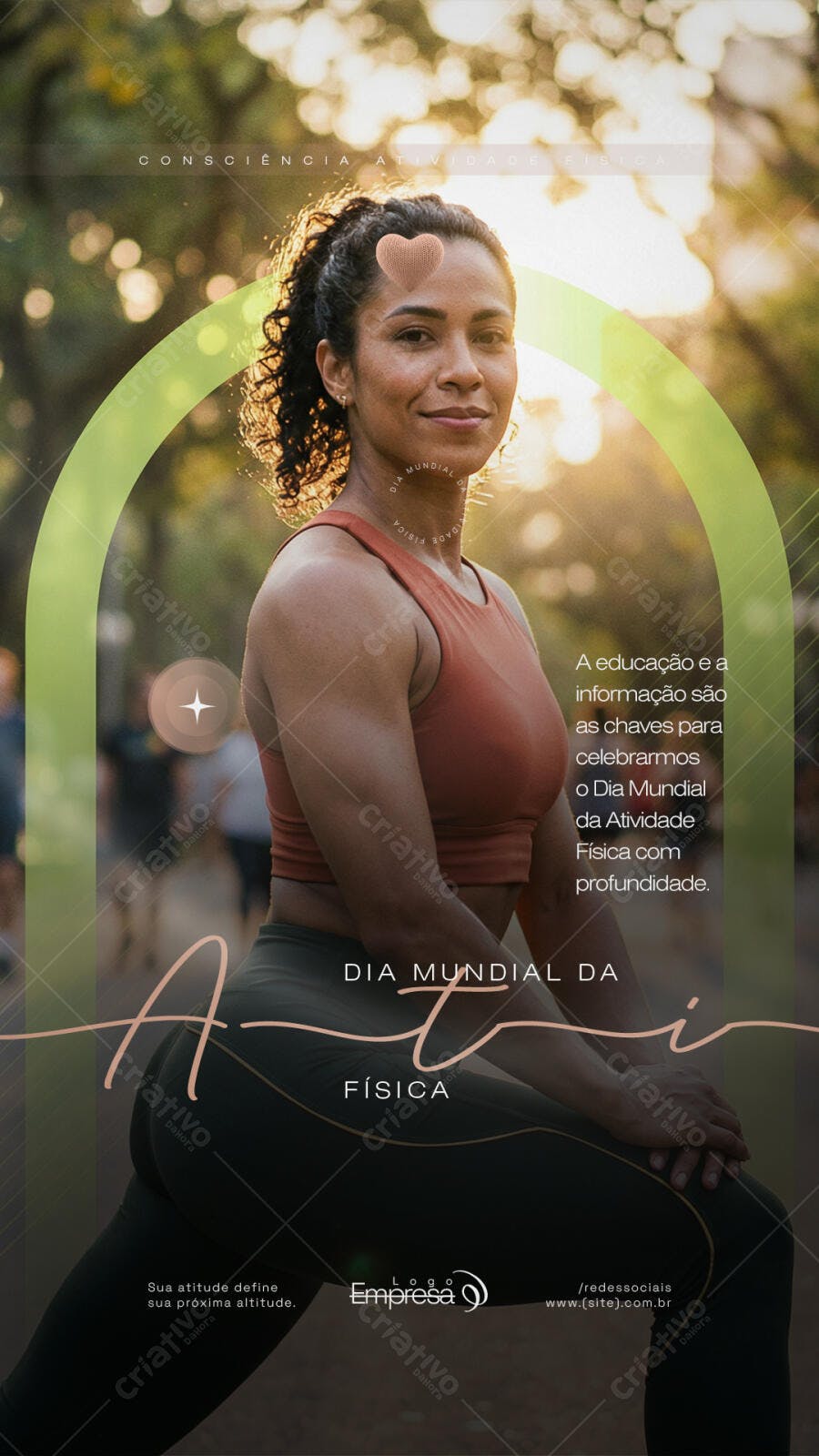 Story Instagram Dia Mundial Atividade Física Fitness PSD Editável