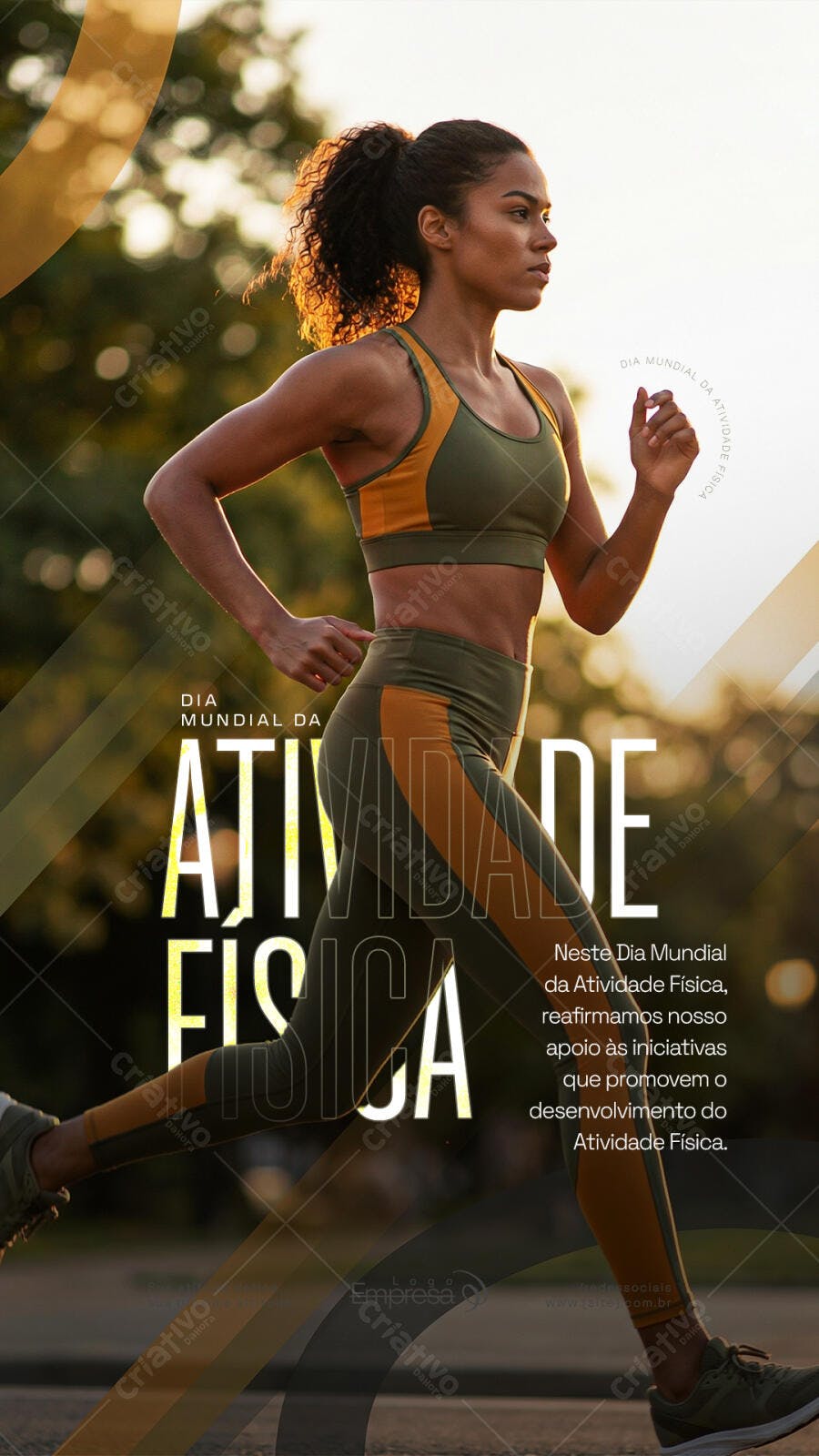 Story Dia Mundial Atividade Física Academia PSD Editável