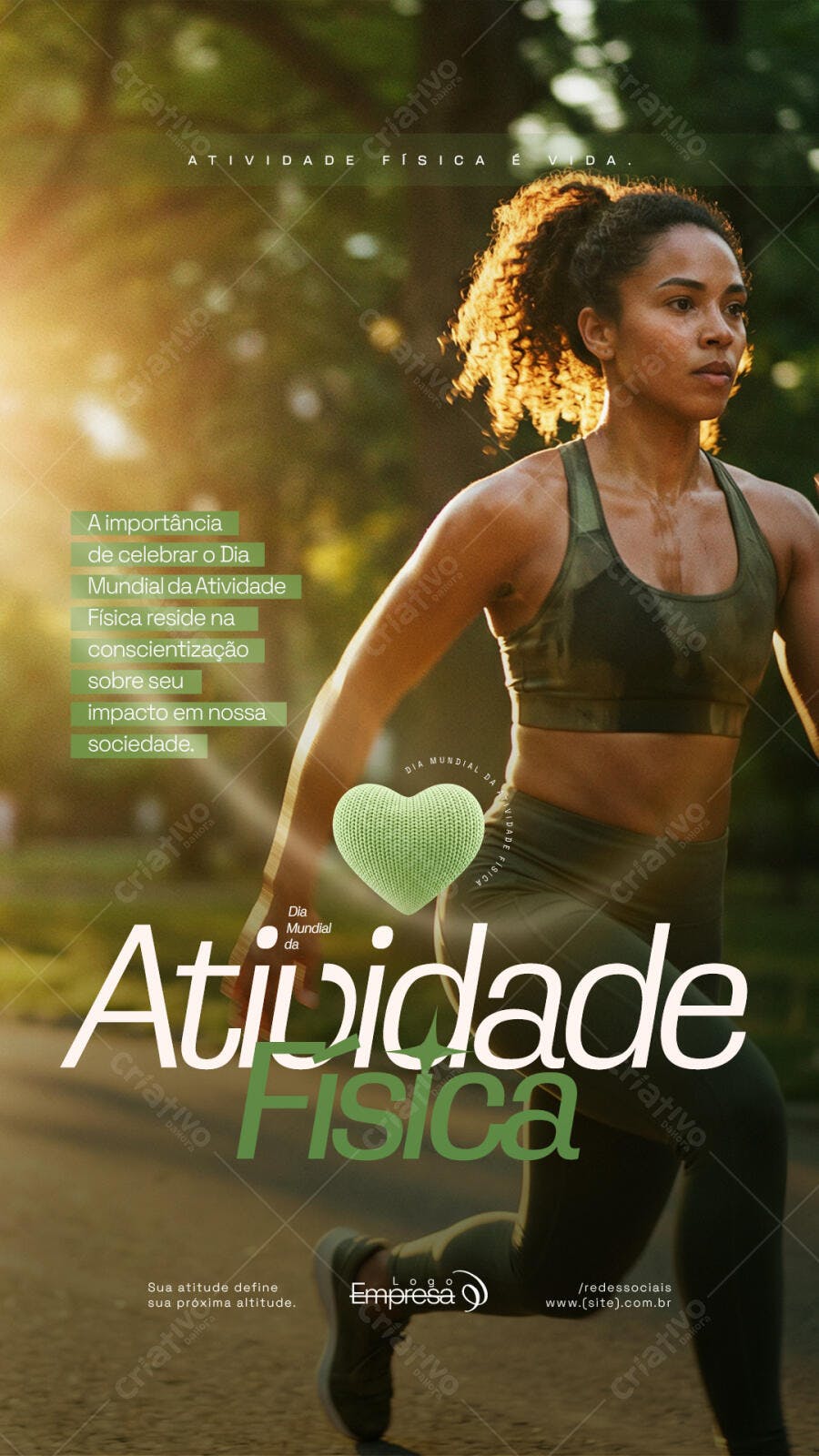 Story Dia Mundial Atividade Física Academia PSD Editável
