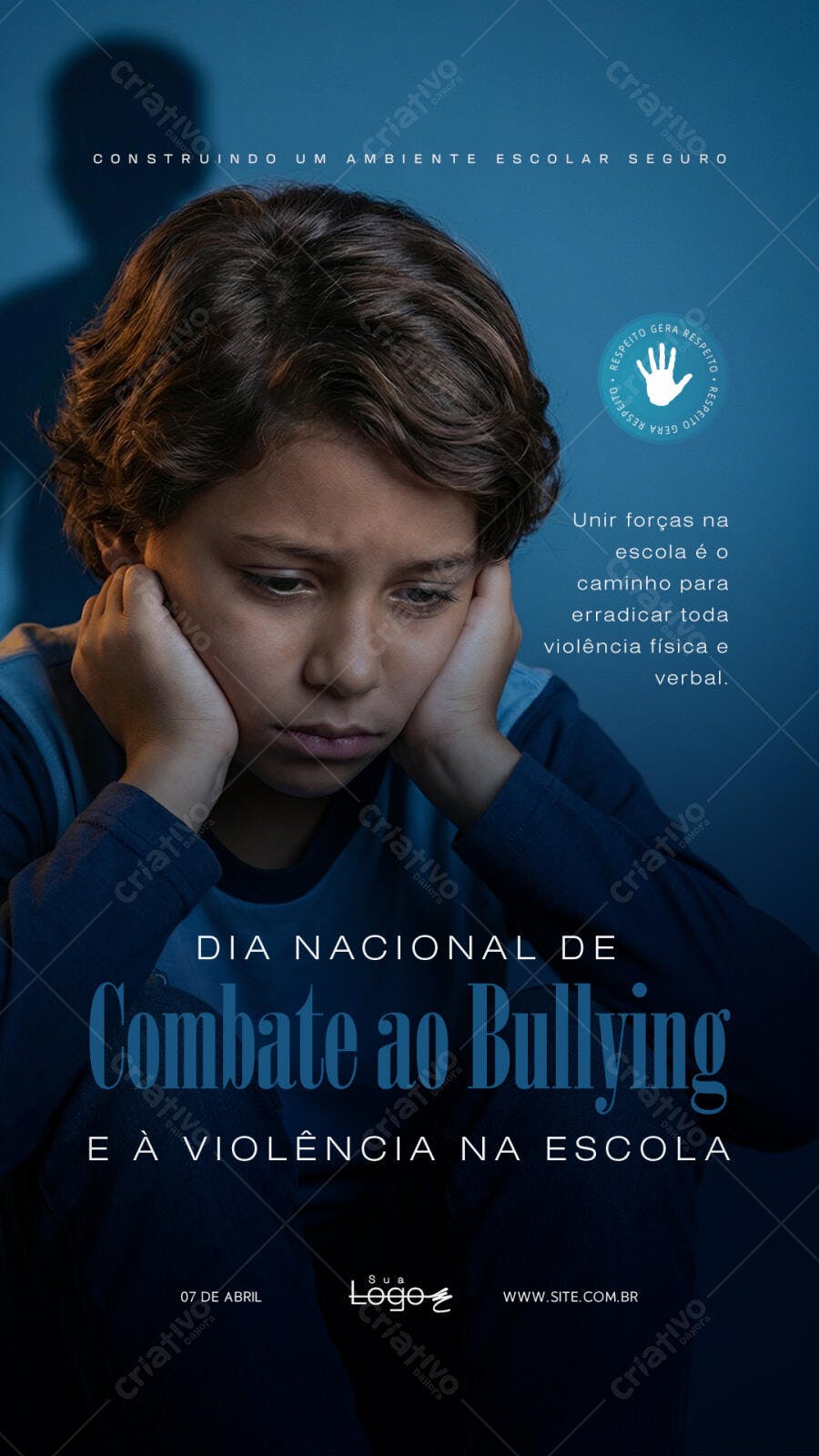 Story Combate ao Bullying Dia Nacional 7 de Abril PSD Editável