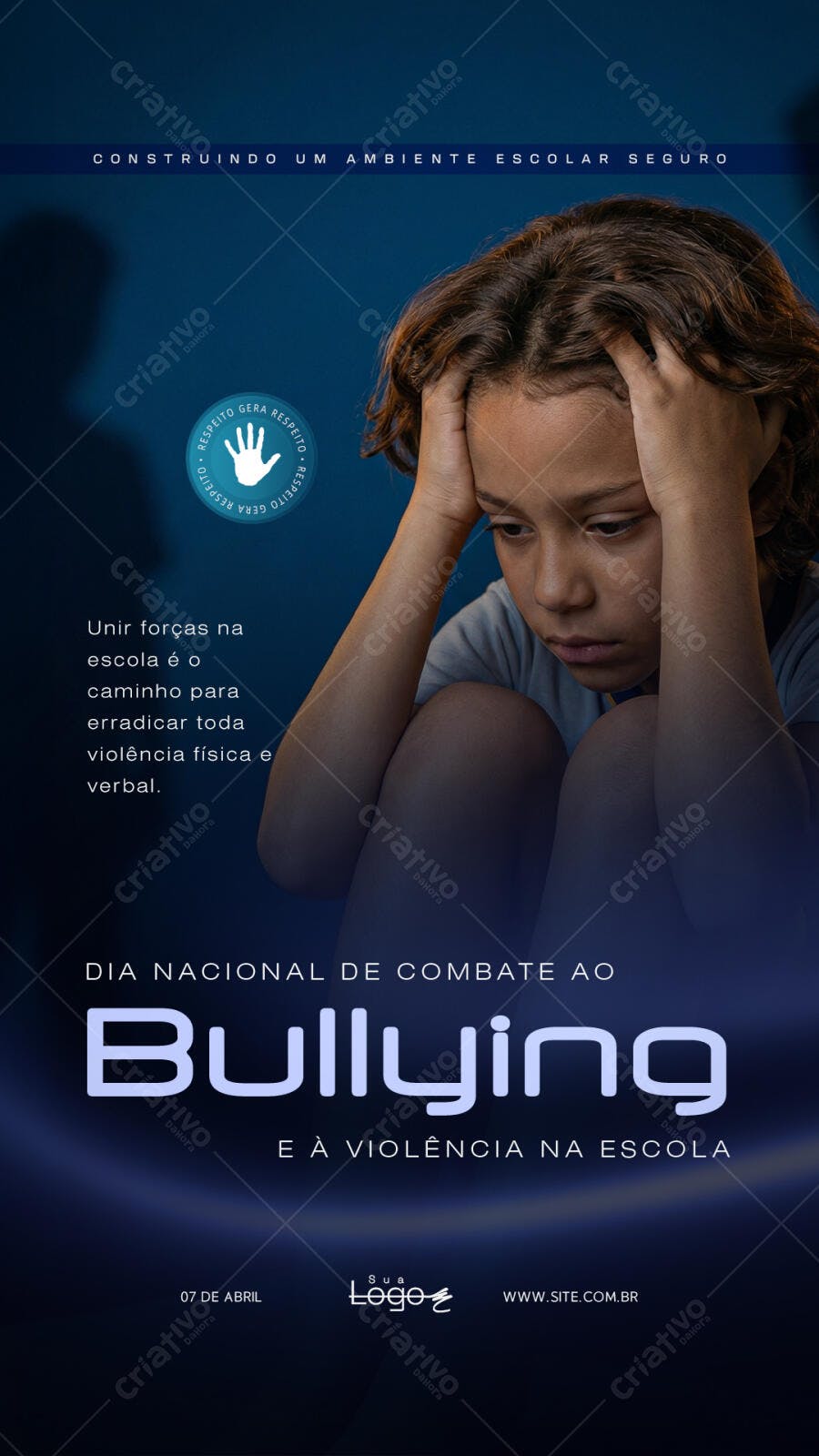 Story Instagram Combate Bullying Escolar PSD Editável