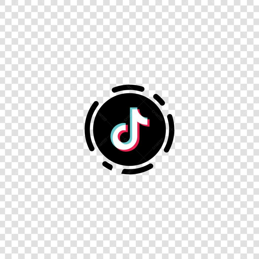 Logo TikTok Ícone Rede Social PNG Fundo Transparente