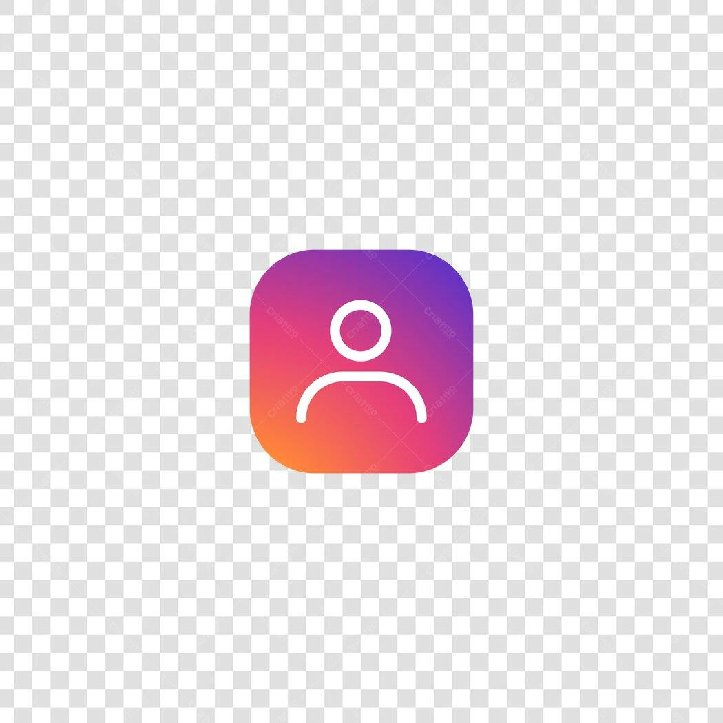 Ícone Perfil Usuário Gradiente Instagram PNG Fundo Transparente
