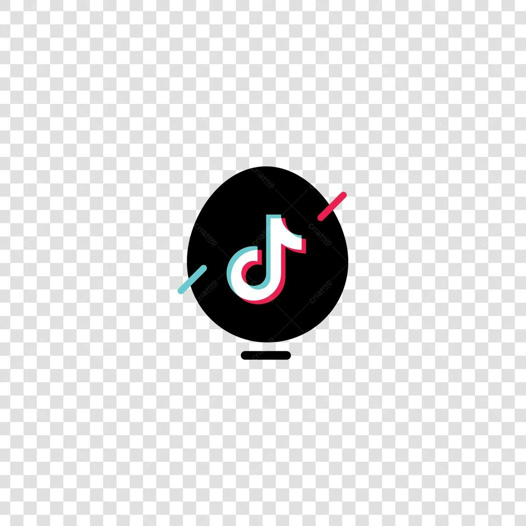 Ícone TikTok Logo Rede Social PNG Fundo Transparente