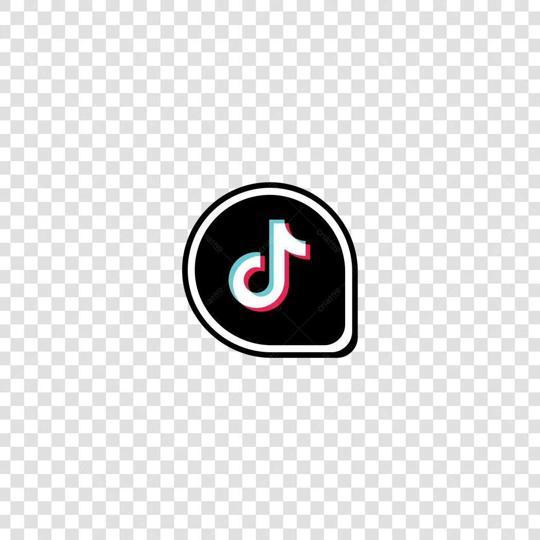 Logo TikTok Ícone Rede Social PNG Fundo Transparente