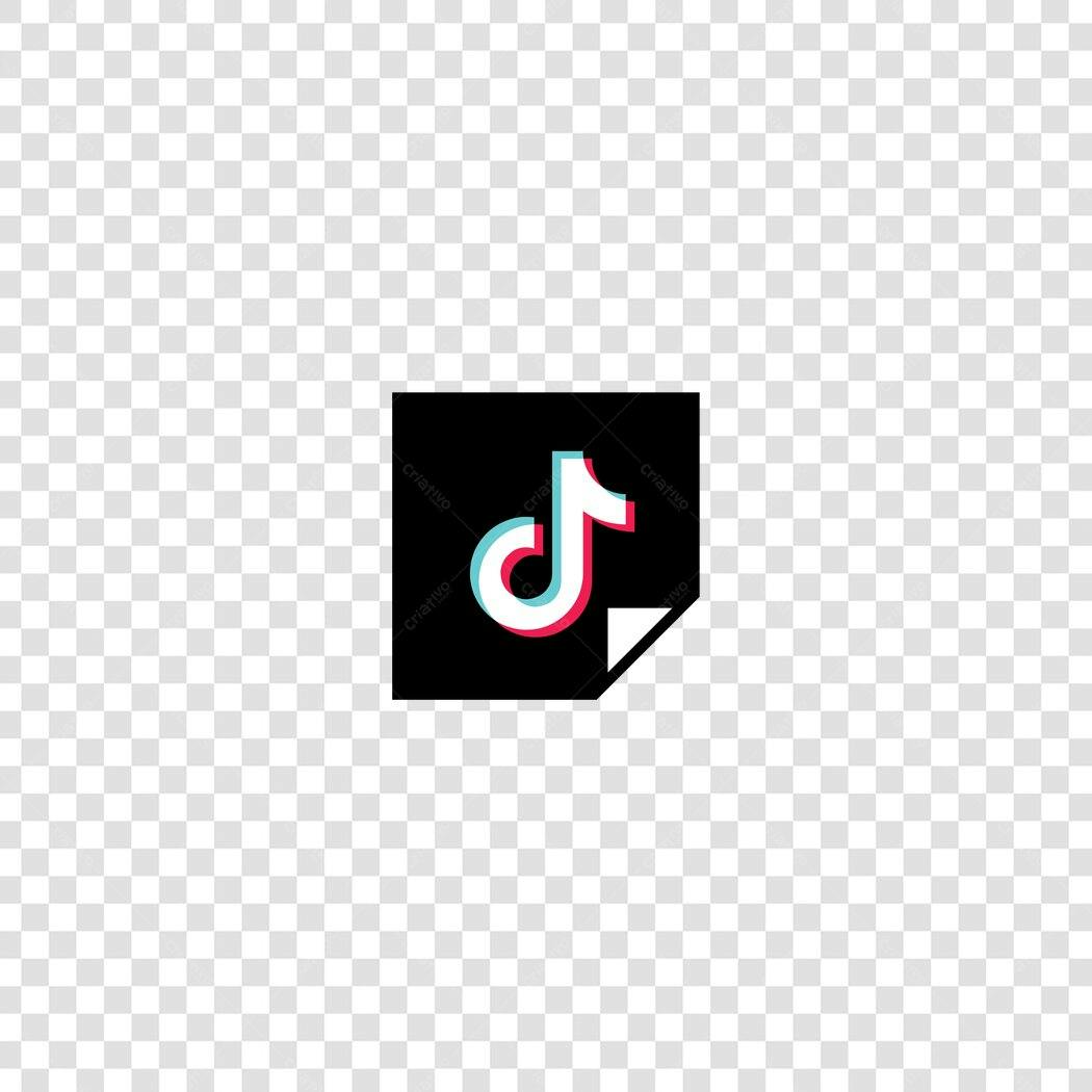 Logo TikTok Ícone Rede Social PNG Fundo Transparente