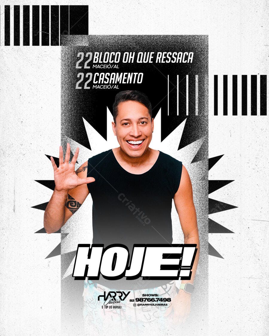 Flyer Festa Evento Balada Hoje PSD Editável