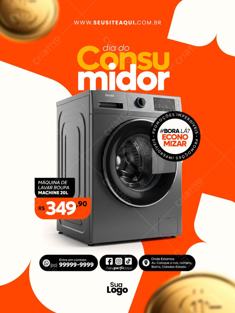 Post Dia do Consumidor Loja Eletrodomésticos PSD Editável