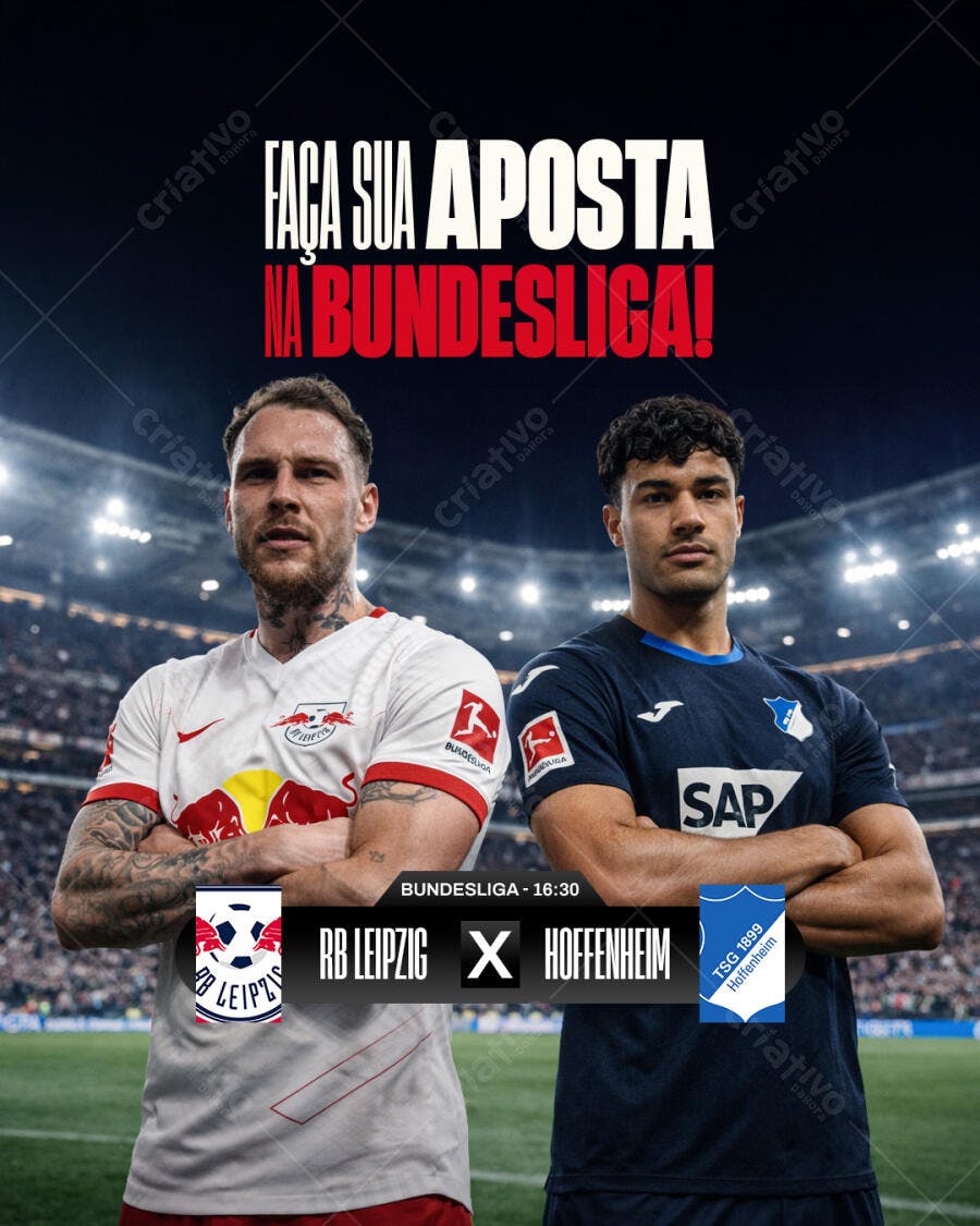 Post Instagram Bundesliga Apostas Esportivas PSD Editável