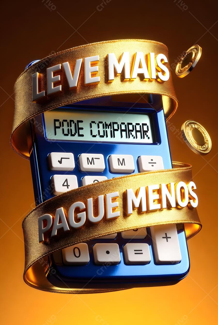 Foto Calculadora com Fita Dourada Leve Mais Pague Menos