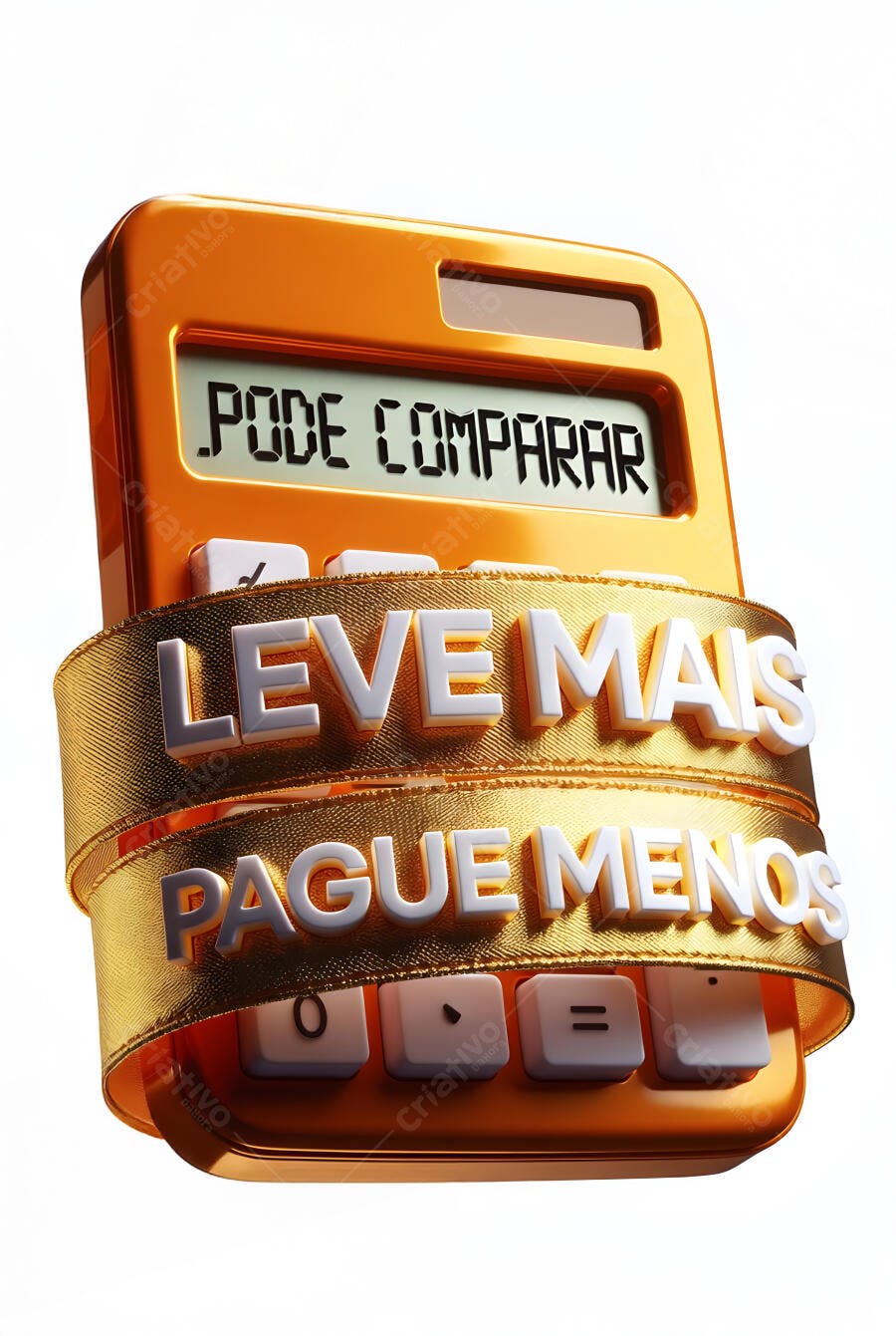 Foto Calculadora Laranja Fita Dourada Leve Mais Pague Menos