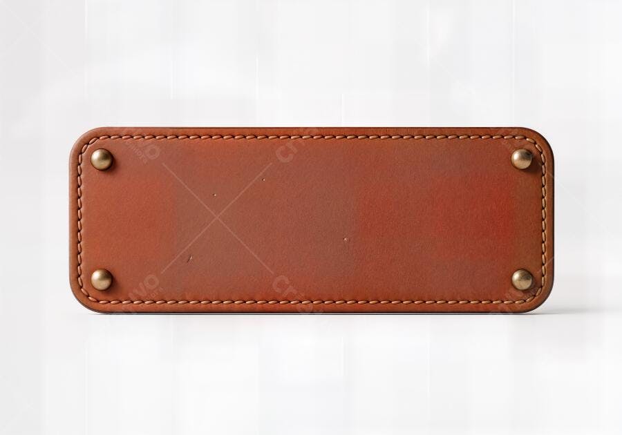 Foto Detalhe Base de Bolsa Couro Marrom Costura Artesanal