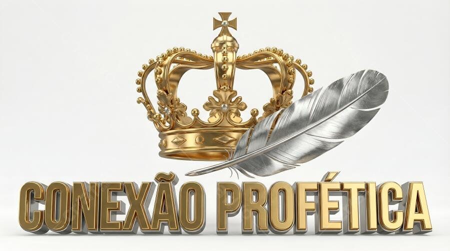 Foto Coroa Dourada Pena Prateada Conexão Profética 3D