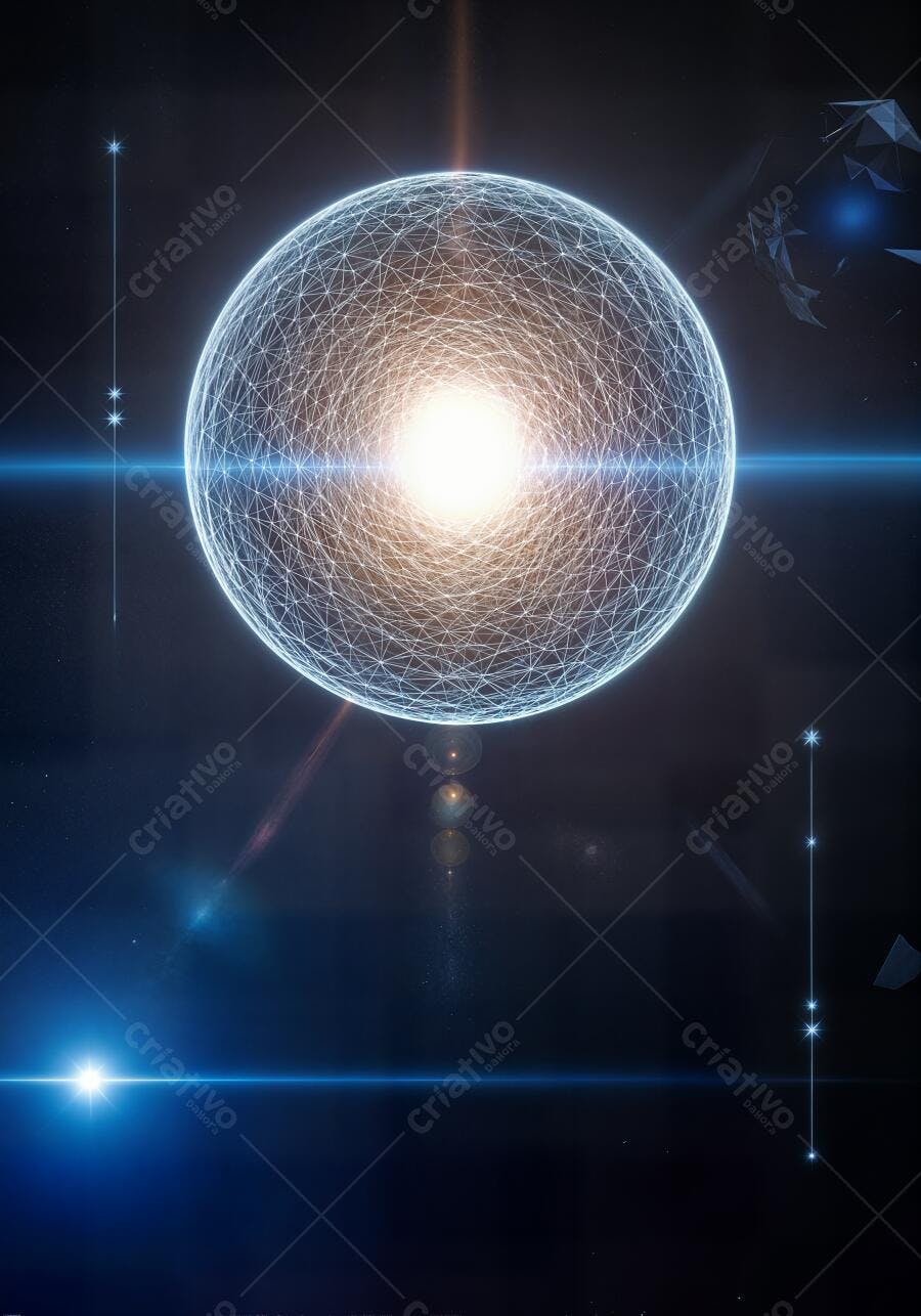 Foto Esfera Conectada Rede Digital Abstrata Espaço Sideral