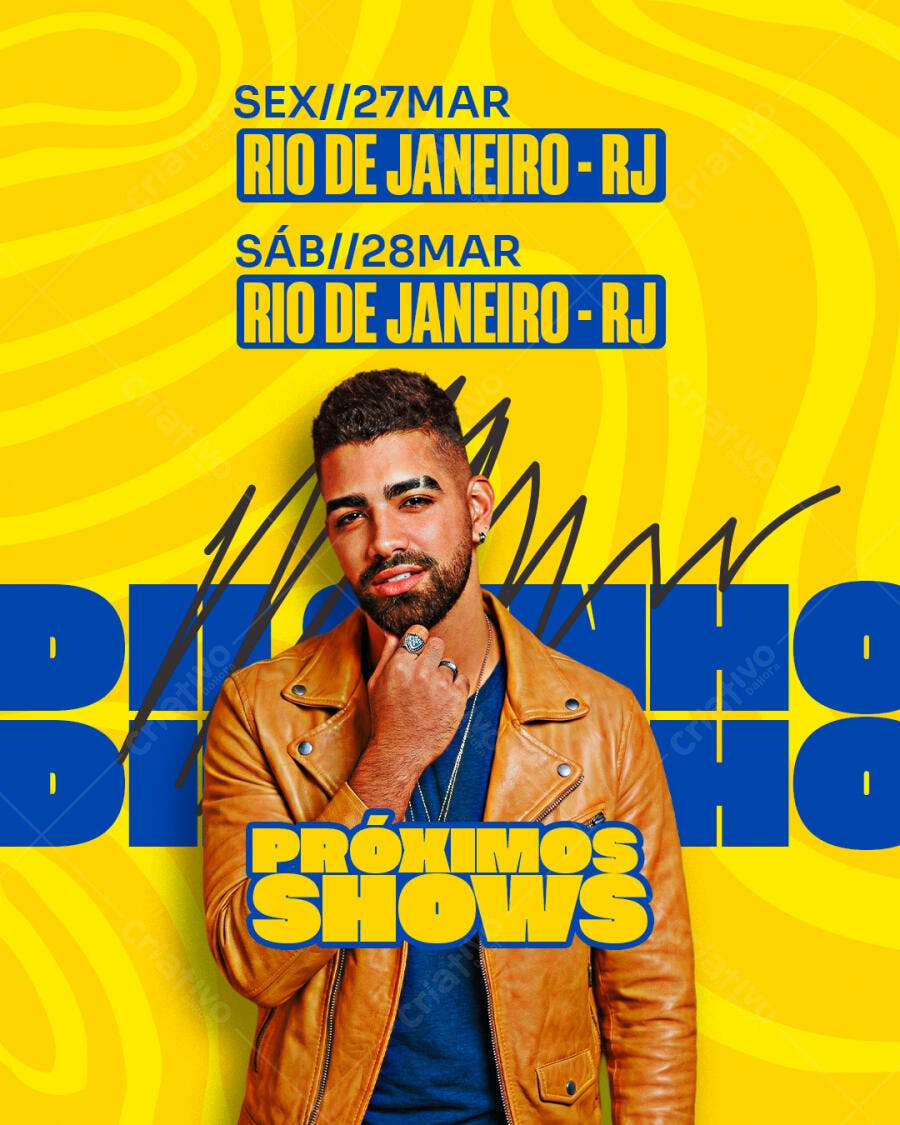 Flyer Próximos Shows Evento Musical PSD Editável