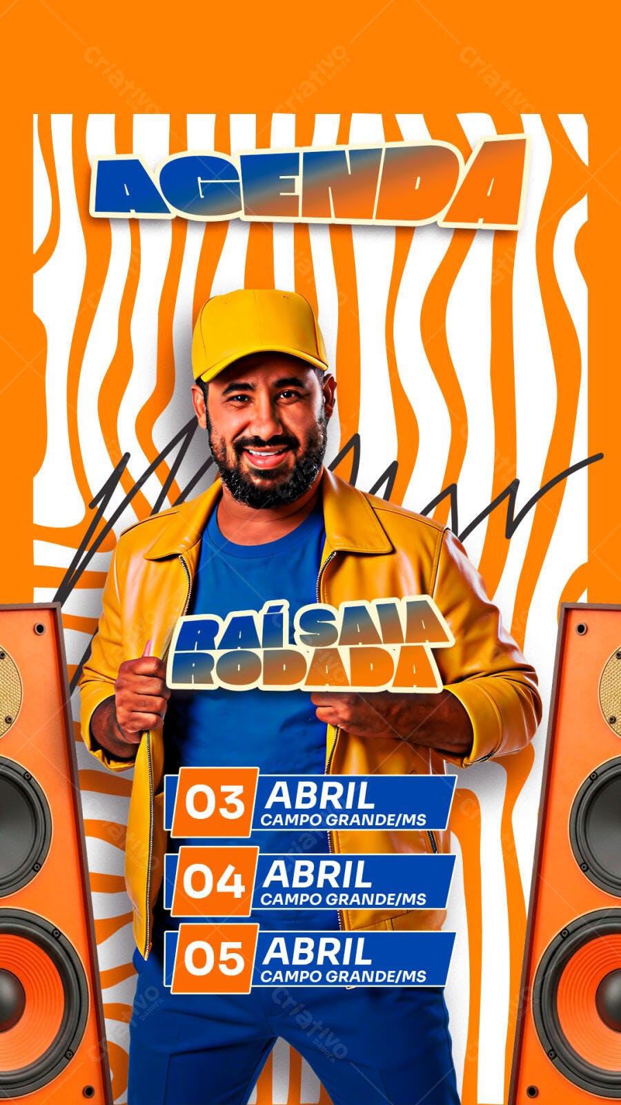 Story Agenda Show Música Evento Abril PSD Editável