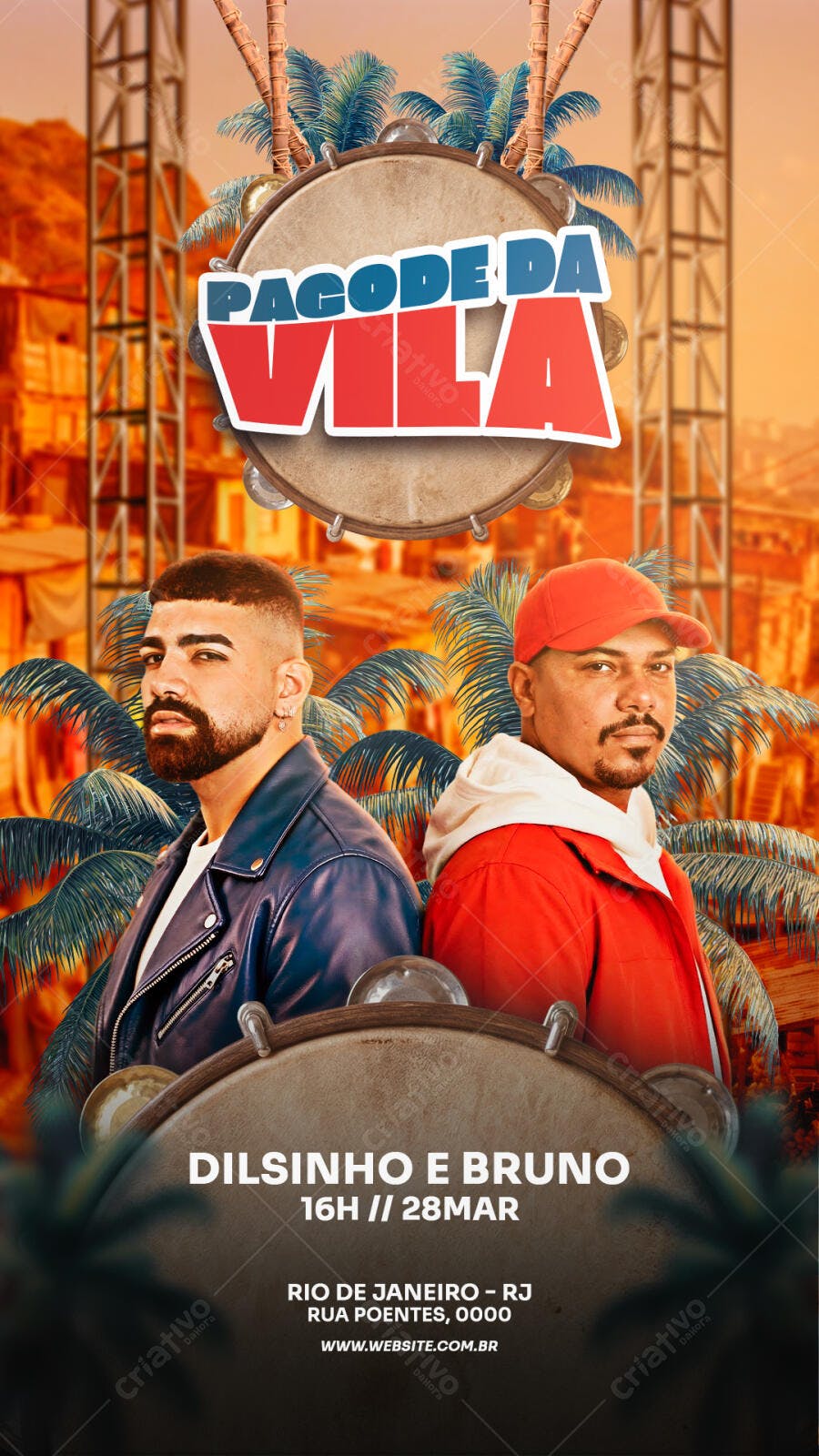 Story Instagram Pagode da Vila Show PSD Editável