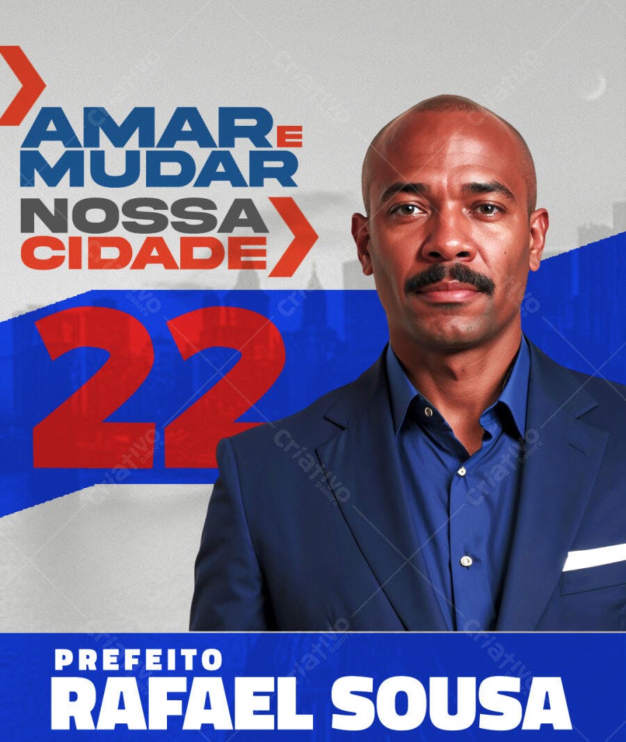 Post Campanha Política Prefeito PSD Editável
