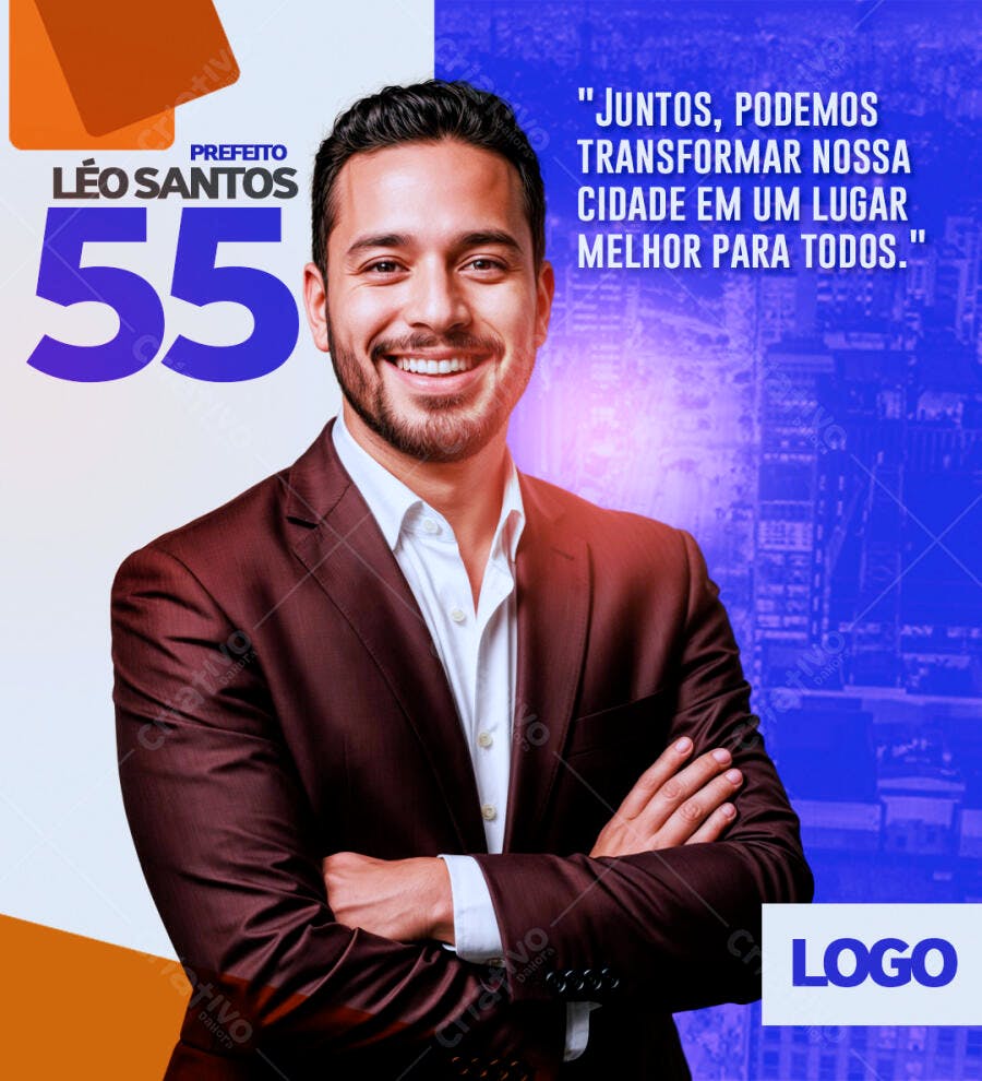 Post Instagram Campanha Política Eleições PSD Editável