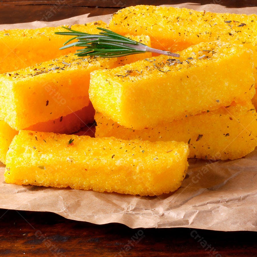 Foto Polenta Frita Palitos Ervas Frescas Petisco Restaurante