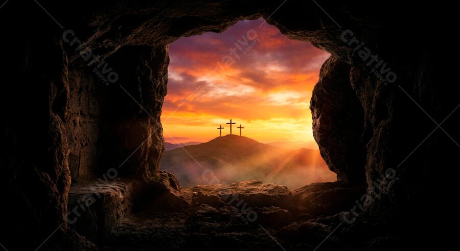 Foto Túmulo Vazio Cristo Ressurreição Páscoa Amanhecer
