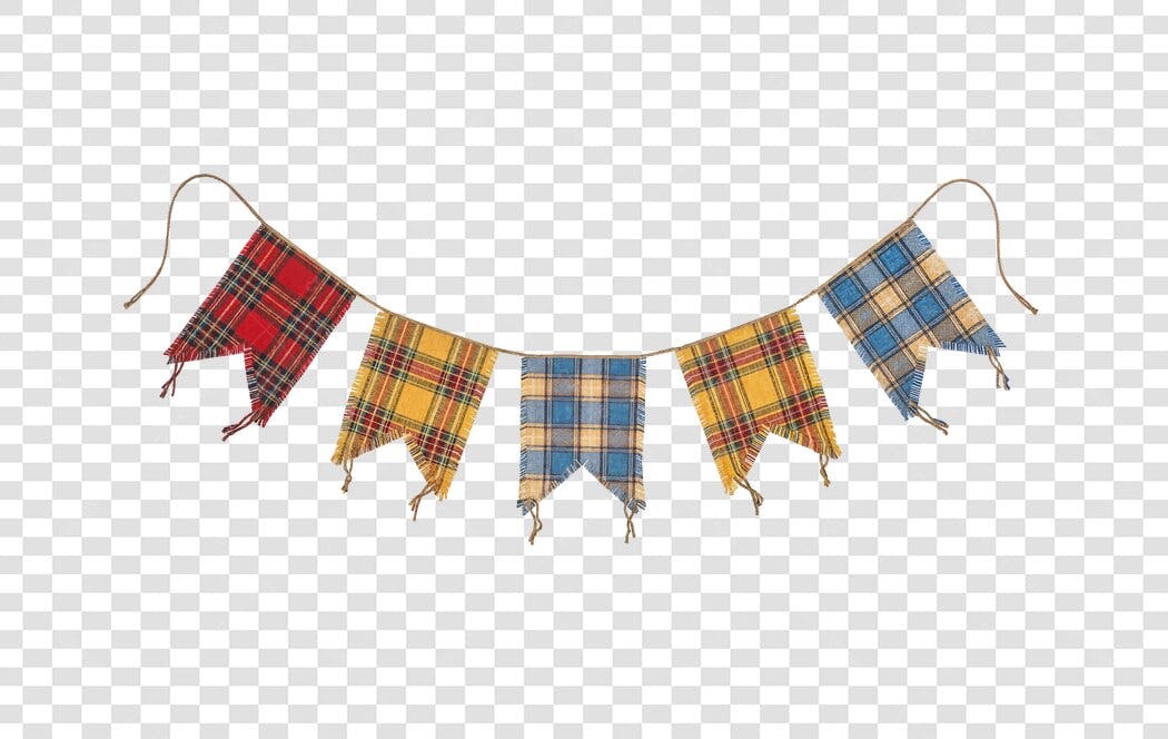 Clipart Bandeirinhas Festa Junina Xadrez PNG Fundo Transparente